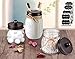 Mason Jar Bathroom Accessories Lids Set(4pcs) - Jar Not Included - Soap Dispenser,Toothbrush Holder,and Apothecary Storage Jars Lids for Regular Mouth Mason Jars - Rustproof Stainless Steel，Bronze