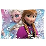 Disney Movie 3D Cartoon Frozen sister princess Anna And Elsa Custom Zippered Pillow Cases 20*30 inches (one side)