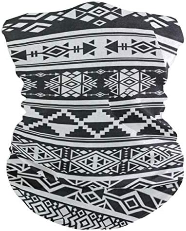 Black African Aztec TribalBalaclava Womens Headband Scarf Mens Bandana,Muffler,Neck Gaiter,Magic,Foulard Tube
