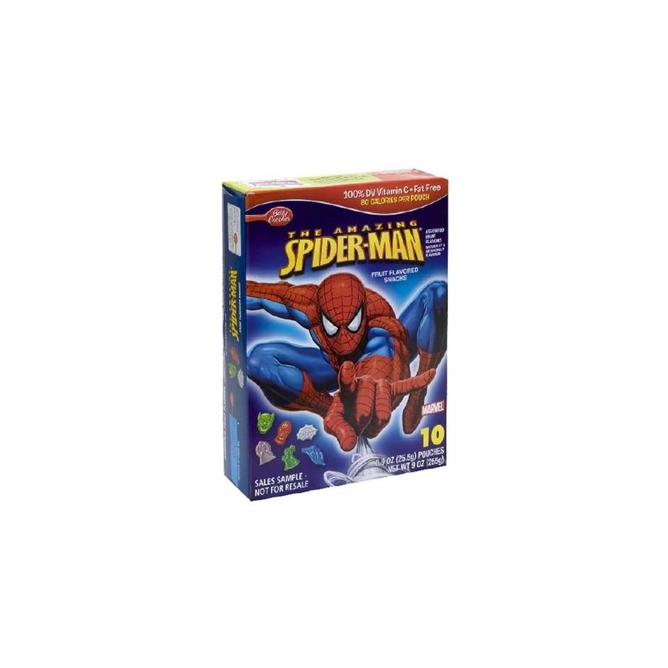 Betty Crocker Fruit Flavored Snacks Spiderman, 10 Count (Pack of 6) on