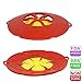 2Pcs Spill Stopper Lid Cover, Boil Over Safeguard, 10.2 inch Silicone Spill Stopper Pot Pan Lid, Multi-Function Cooking Tool, Kitchen Gadgets, for Cooking Cover, Parents, Friends, Green& Red