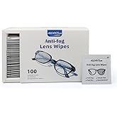 ageantscom Anti Fog Wipes for Glasses(100-pack), Individually Wrapped, Pre-Moistened, Quick-Dry, Streak-Free Anti Fog Lens Wi