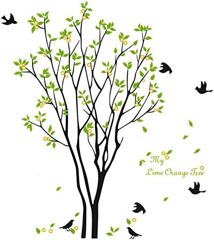 HomeBella Wall Art Decals/Stickers (The Lime Orange Tree)