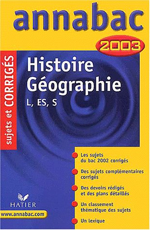 Histoire-géographie, L, ES, S