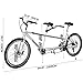 Mophorn Dual Drive Tandem Bike 26 Inch Wheel Aluminium Alloy Twinn Tandem Bicycle 7 Mechanical Disc Brakes (Grey)thumb 2