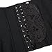 Women's Vintage Palace Jacquard Strapless Overbust Corset Bustier Bodyshaper Large Black