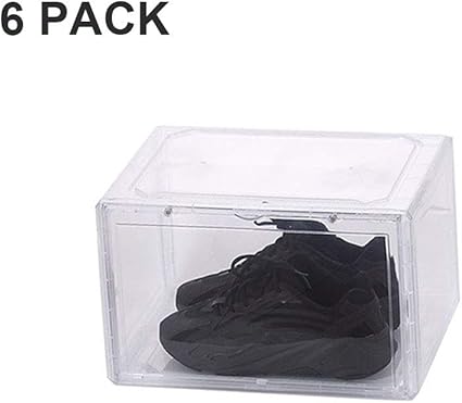 FSYH La Caja De Zapatos Apilables 6 Packs - Plástico Claro De ...