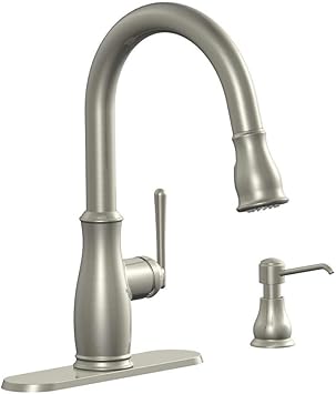 Glacier Bay Kagan Single Handle Pull Down Sprayer Kitchen Faucet