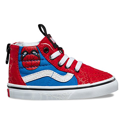 VANS Marvel Sk8Hi Zip Toddler Spiderman / True White (2R3U4I) (2.5