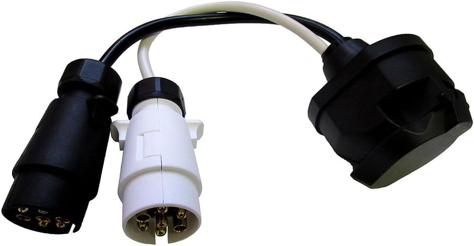 7 Pin Caravan Adaptor Connects 7 Pin System Car to 13 Pin System Caravan