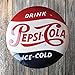 Ande Rooney Pepsi Button Embossed Tin Sign