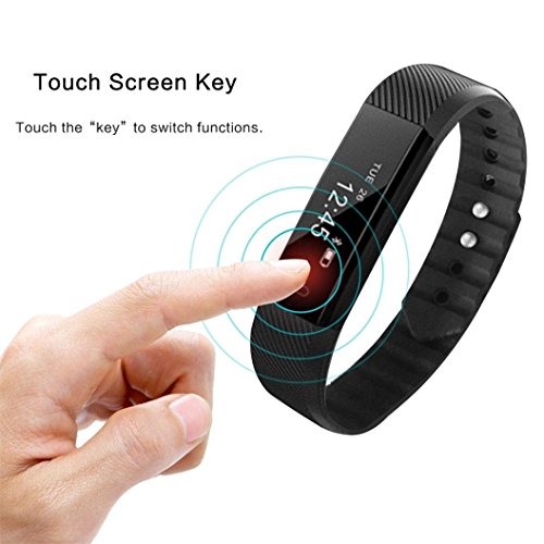 Boofab Sport Fitness Tracker, F3 Smart Bracelet with Heart Rate Blood Pressure Monitor,Smart Watch Pedometer Activity Tracker Bluetooth for Android & IOS (Red)
