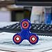 Tri-Spinner Fidget Toy Premium Quality Ceramic EDC Anti-Anxiety 360 Spinner for Children and Adults - Blue Red