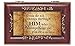 Cottage Garden All Things Through Him Embossed Petite Rosewood Jewelry Music Box Plays Canon in D