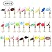 30PCS Fishing Lures Kit Set Spinnerbait for Bass Trout Walleye Salmon Assorted Metal Hard Lures Inline Spinner Baits