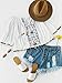 Milumia Women's Print Off Shoulder Flare Sleeve Top Loose Blouse White M