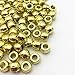 Yiasangly 6x9mm Pony Beads, Barrel Shape Metallic Pony Beads for Hair Braids, Jewelry Making, Craft Making, DIY Bracelet, DIY Necklace 250 Pack (Gold)