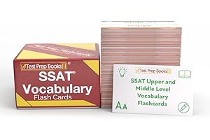 SSAT Vocabulary Study Cards 2025-2026: SSAT Middle and Upper Level Test Prep and Practice [Full Color Cards]