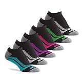 Prince Womens No Show Performance Socks for Running, Tennis, and Casual Use (Pack of 6) (Women's Shoe Size 6-10 (US), Black)