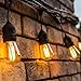 Outdoor String Lights Led 48 Ft,Waterproof Commercial Grade Heavy Duty Connectable Edison String Light with 15 Vintage Bulbs and 1 Spare Bulb UL listed,String Lighting for Patio Garden Wedding Party