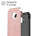 BENTOBEN Case for Galaxy J2 Pro, for Galaxy Grand Prime Pro, Glitter Luxury 2 in 1 Slim Sparkly Shiny Faux Leather Chrome Shockproof Protective Cover for Samsung Galaxy Pro 2018, Rose Gold