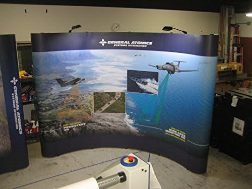 Pop Up Display Curved 8-Feet Wall,Pop-Up Exhibit Banner,Portable Backdrop Display Booth with Carrying Bag