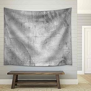 Large Concrete Wall, Detailed Plaster Texture as Abstract Grunge Background - Fabric Wall Tapestry Home Decor - 51x60 inches