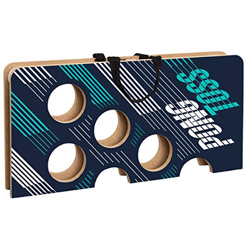 Black Series Portable Beer Pong Set with 2 Folding Tables and 6 Ping Pong Balls, Classic Drinking Game for Adults, Best Party Games, Collapsible for Easy Storage, Dorm Room Essentials, Indoor Outdoor