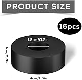 PEUTIER 16pcs Rubber Isolation Pads 1.5" OD 0.5" ID 0.4" Thick Vibration Damping view 2