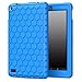 MoKo Case for Fire 2015 7 inch - [Honey Comb Series] Shock Proof Soft Silicone Back Cover [Kids Friendly] for Amazon Fire Tablet (7