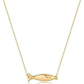 CUFELMU Fish Pendant Necklace for Women, Dainty Ocean-Inspired Chain Jewelry