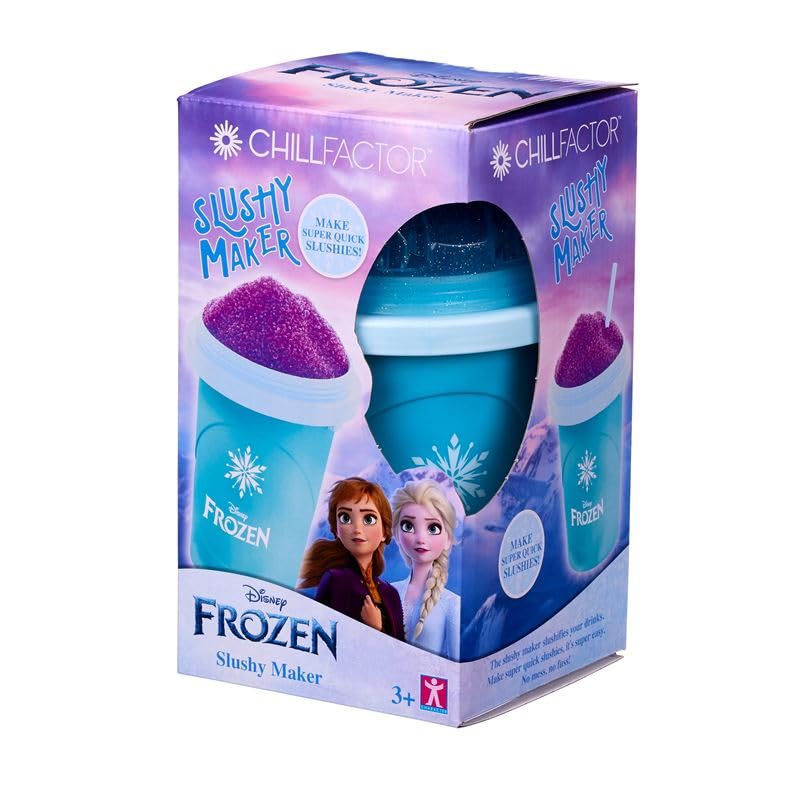 ChillFactor 08157 Disney Frozen Elsa-Reusable, Homemade Squeeze Cup slushy Maker Kitchen Toys, Blue
