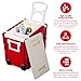 Giantex Multi Function Rolling Cooler Picnic Camping Outdoor w/Table & 2 Chairs Red
