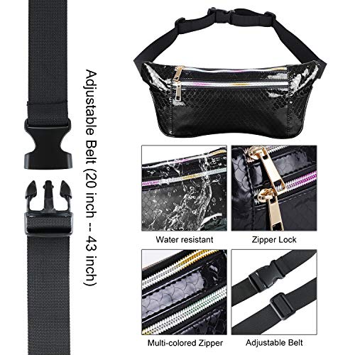 2 iAbler+Holographic+Waterproof+Adjustable+Mermaid+Black