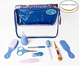 Ultimate Baby Grooming Kit (BLUE) - 10 Piece Stylish Kit for All Your Child's Health and Hygiene Safety! Bring Comfort to the Newest Member of Your Family and Friends! Perfect Baby Shower Gift!!!!!