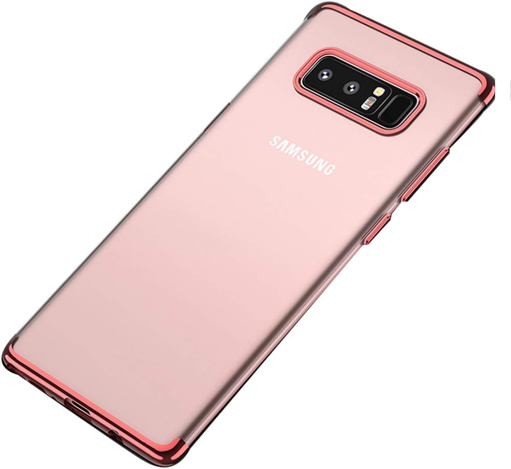 Samsung Galaxy Note 8 Case Transparent TPU Plating Anti-Scratch Shockproof Ultra-Thin Cover for Samsung Galaxy Note 8