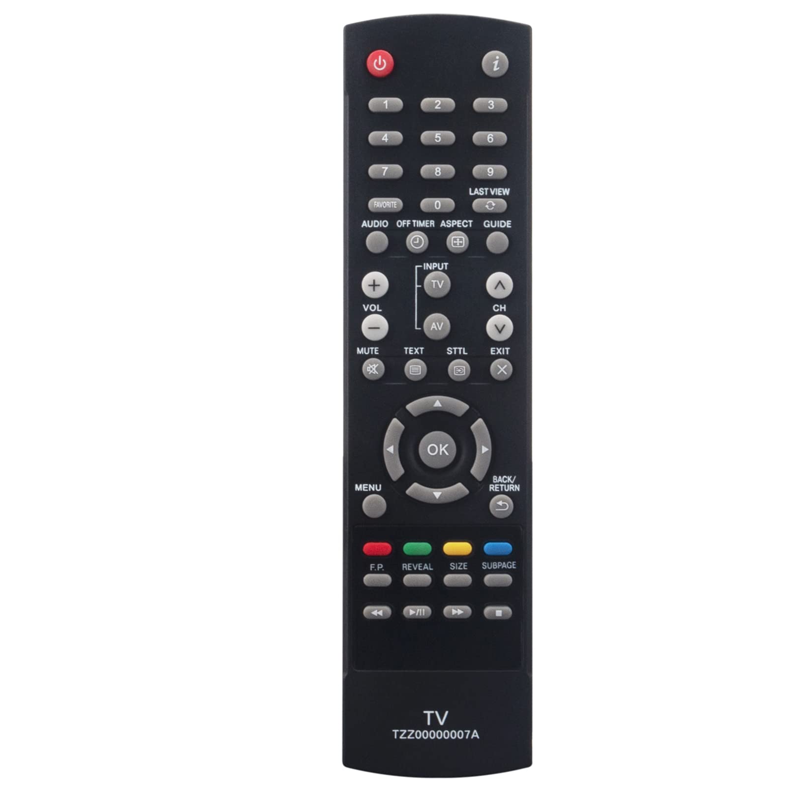 VINABTY TZZ00000007A Replacement Remote Control Compatible with Panasonic TV TX-L19X5B TX-L19X5E TX-L24C5B TX-L24C5E TX-L24C5ES TX-L24X5E TX-L32C5B TX-L42U5B TX-L42U5E TX-LR24X5 TX-LR32C5 TX-LR32U5