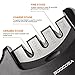 BOOCOSA Kitchen Knife Sharpener – The best 3-Stage Diamond Knife Sharpener Sharpening System Suit for Any Type of Knife, and Ergonomically Designed is Chef’s Choice Knife Sharpener … (Black)
