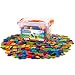 Creative Kids Flakes – 1400 Piece Interlocking Plastic Disc Set for Safe, Fun, Creative Building – Educational STEM Construction Toy for Boys & Girls - Non Toxic – Ages 3+