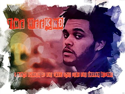 THE WEEKND Painting Retro Vintage Art Hip-Hop RnB Music Awesome 16x12 Poster Print