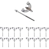 LoveinDIY 16x Durable Bass Drum Claws Hook W/Tension Rods Mount Replacement Chrome
