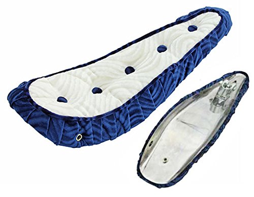 Lowrider 20″ BIKE BICYCLE POLO SEAT WITH BOTTONS BL/WHITE. bike part, bicycle part, bike accessory, bicycle accessory