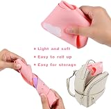 Vicloon 2 x Silicone Baby Bibs Soft Feeding Bibs with Crumb Catcher Pink Green view 4