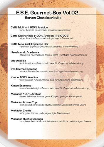 Business-Coffee Probierset "ESE Gourmet Volume 02" mit 24 Espressopads,1er Pack (1 x 168 g) – Bild 8