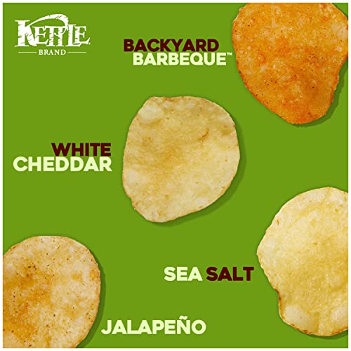 Kettle Brand Potato Chips, Variety Pack, 30 Ct Snack Bags, 1.5 Oz Each