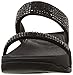 FitFlop Women's Flare Slide Sandal,Black,6 M US