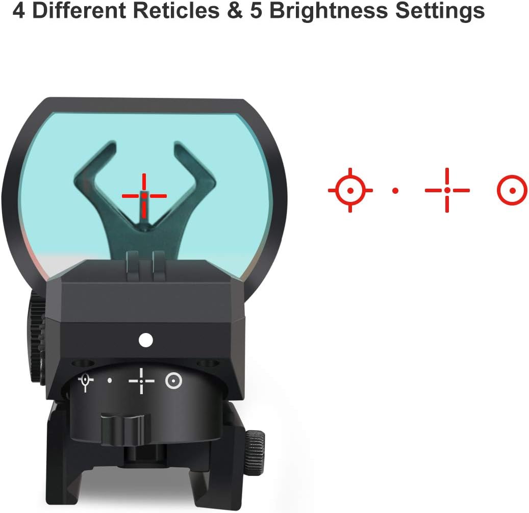 Feyachi RS-30 Reflex Sight, Multiple Reticle System Red Dot Sight with Picatinny Rail Mount, Absolute Co-Witness : Sports & Outdoors