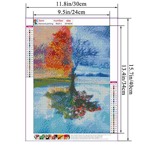DIY 5D Diamond Painting by Number Kit, Full Drill Crystal Rhinestone Embroidery Cross Stitch Arts Craft for Home Wall Decor (Canvas 11.8x15.8 inch)