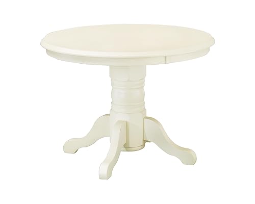 Classic White 42" Round Pedestal Dining Table by Home Styles