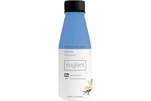 Soylent Complete Meal Replacement Shake, Vanilla, 20g complete protein, 28 vitamins & minerals, low sugar, 14oz (Single Bottle)